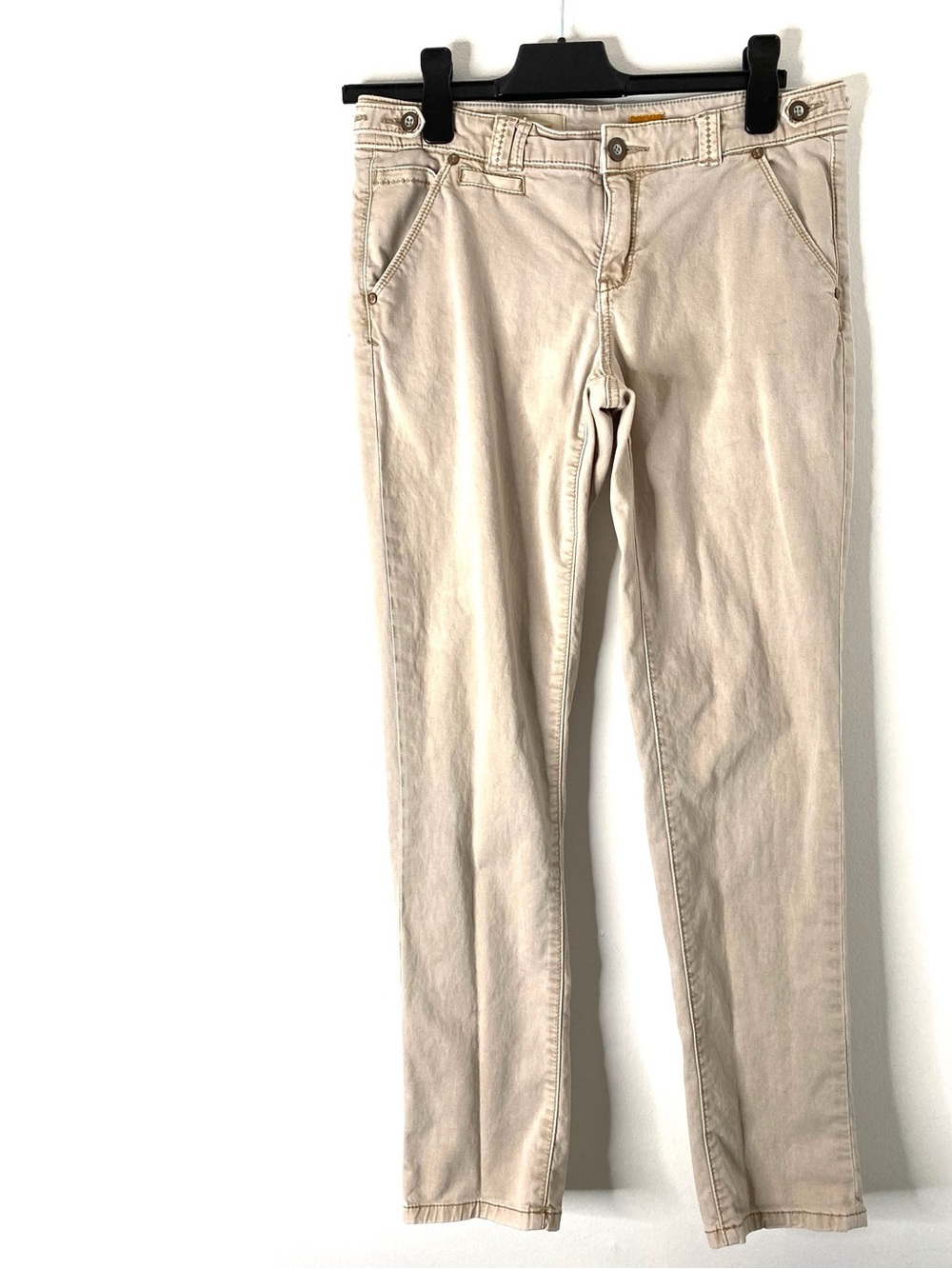 Pilcro and the Letterpress Anthropologie Neutral Beige Straight Leg Chino Pants
